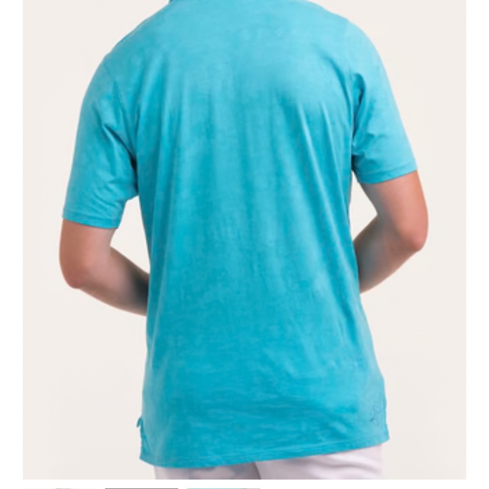 bdraddy mens polo shirt blue green large gil polo golf Athleisure cool new - Picture 13 of 13